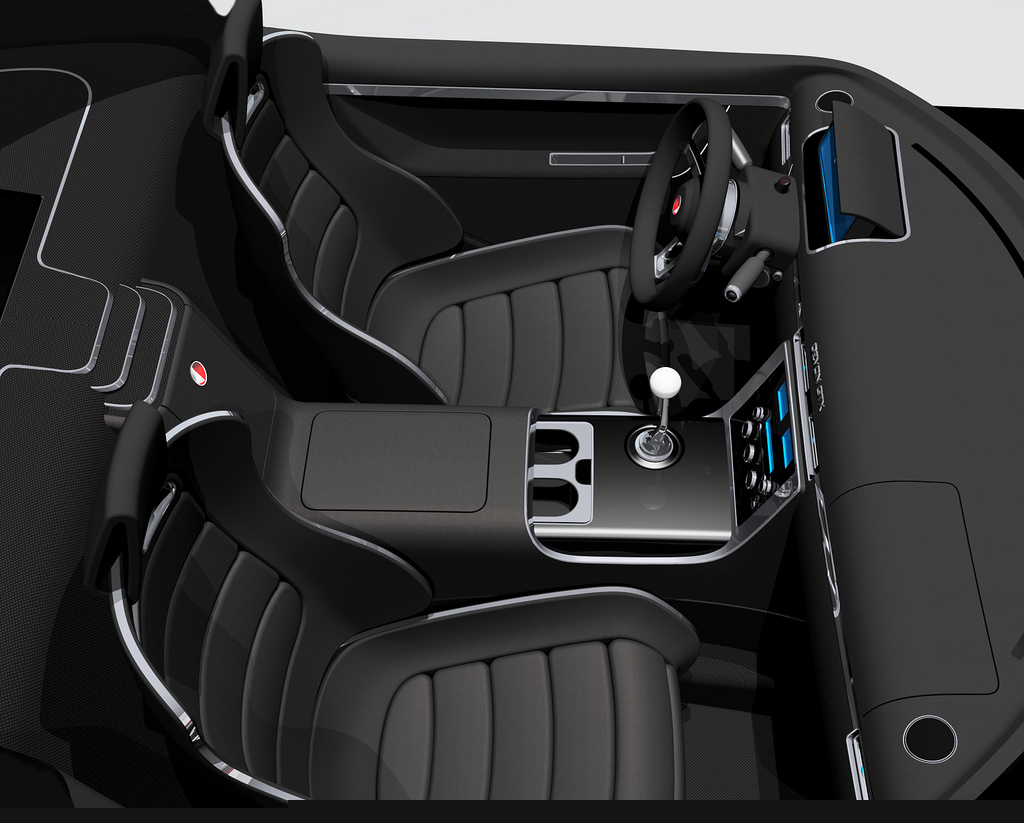 Interior simplist, dar high-tech